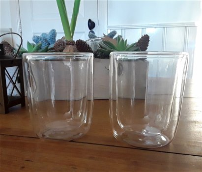 2 dubbelwandige glazen (nieuw in de doos) - 1