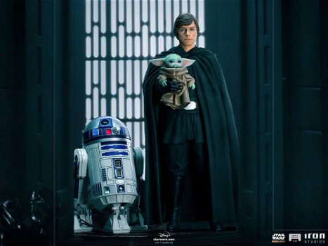 Iron Studios Legacy statue Star Wars The Mandalorian Luke Skywalker R2-D2 & Grogu - 5