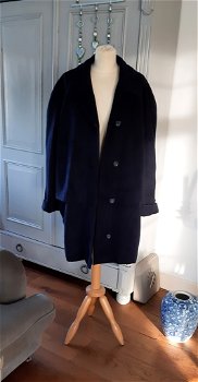 Winterjas van wol en mohair - donkerblauw maat 48 - 1