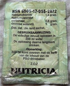 Zakje Natriumzout, Nutricia, in verpakking, Koninklijke Landmacht, 2001.(Nr.1)