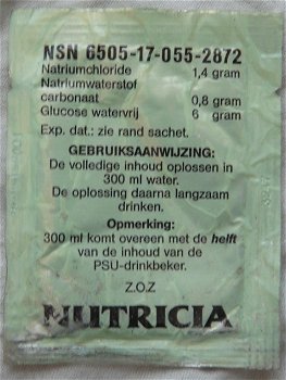 Zakje Natriumzout, Nutricia, in verpakking, Koninklijke Landmacht, 2001.(Nr.1) - 1