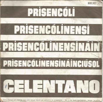 Celentano – Prisencólinensináinciúsol (1973) - 0
