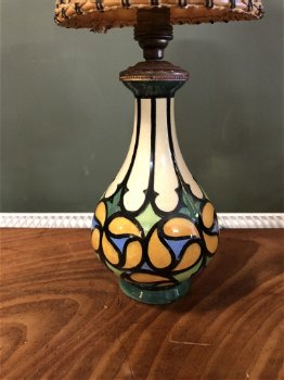 France ADR Art-Nouveau klein Tafel Lampje - 2