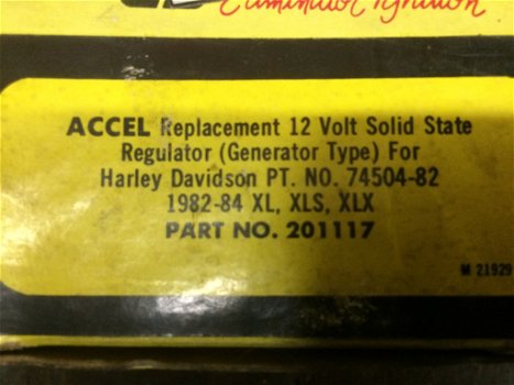 Harley regulator accel xl sportster '82 tot '84 (3 pins), chroom - 3