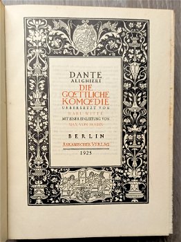 Dante Alighieri 1925 Göttliche Komödie - Askanischer Verlag - 2
