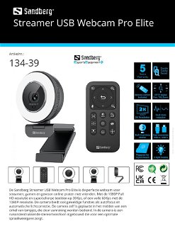 Streamer USB Webcam Pro Elite + afstandsbediening + gamers - 6