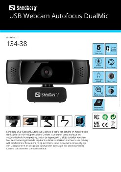 USB Webcam Autofocus DualMic - 5