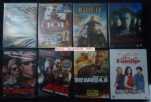 15 nieuwe en gebruikte DVD's en 1 DVD-box (diverse genres). - 7