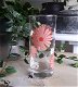 Lief vintage drinkglas met witte en roze madeliefjes - 2 - Thumbnail