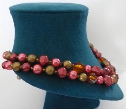 Tweerijig vintage collier - 1