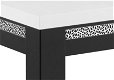 Eettafel Chrome Hoogglans MDF zwart wit-Blok poten-sale - 3 - Thumbnail