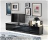 Tv meubel Forever XL hoogglans wit zwart marmer 220 cm-SALE - 1 - Thumbnail