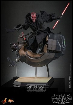 Hot Toys SW I The Phantom Menace Darth Maul with Sith Speeder MMS749 - 0