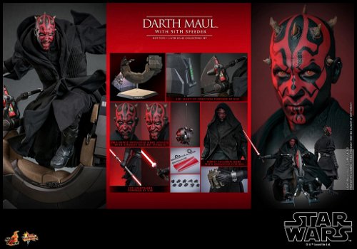 Hot Toys SW I The Phantom Menace Darth Maul with Sith Speeder MMS749 - 1