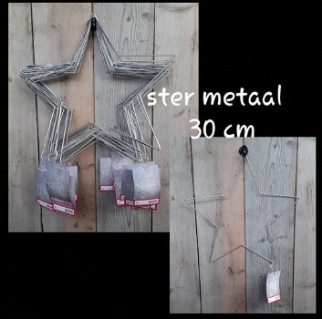 Ster van metaal / metalen ster - 30 cm - 0