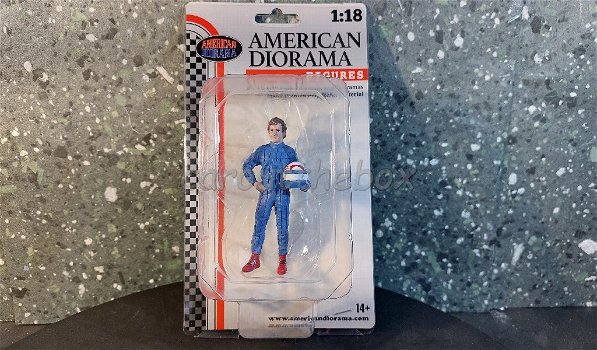 Diorama figuur Racing Legend 80s B AD487 1:18 American Diorama - 2