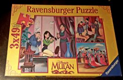 Ravensburger puzzle mulan - 3 puzzels van elk 49 stukjes