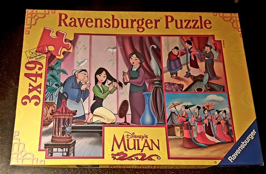 Ravensburger puzzle mulan - 3 puzzels van elk 49 stukjes - 0