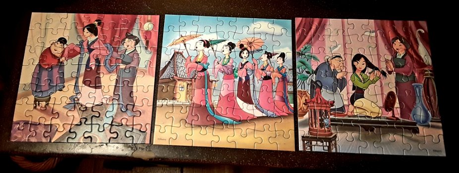 Ravensburger puzzle mulan - 3 puzzels van elk 49 stukjes - 1