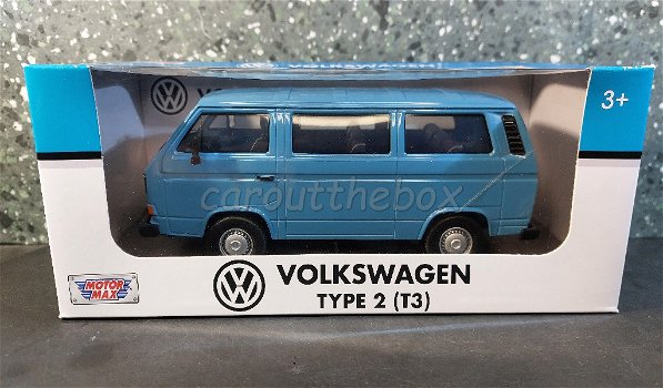 Volkswagen T2 blauw 1/24 Motormax - 3