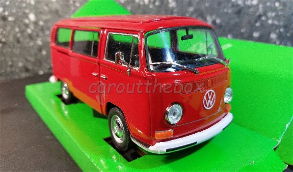 Volkswagen bus T2 rood 1/24 Welly - 1