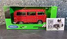 Volkswagen bus T2 rood 1/24 Welly - 4 - Thumbnail