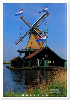 Ansichtkaart: Verfmolen de Kat - Zaanse Schans - 0