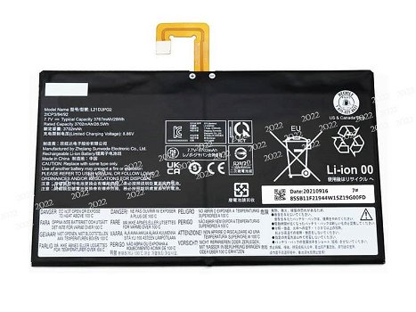 New battery L21D2PG2 3767mAh/29WH 7.7V for LENOVO TAB - 0