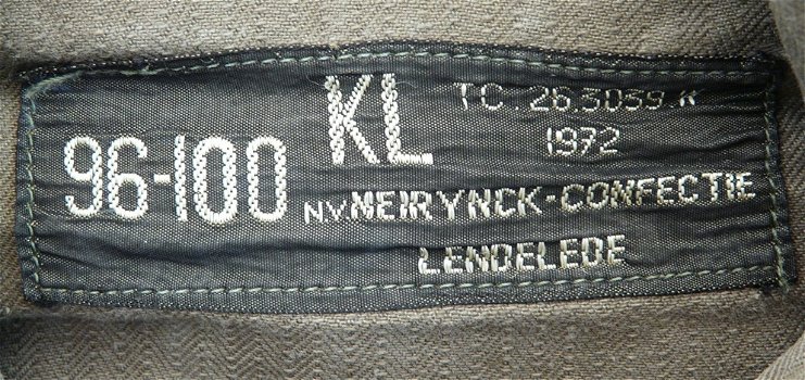 Jas, Gevechts, Uniform, M67, Koninklijke Landmacht, maat: 96-100, 1972.(Nr.2) - 3