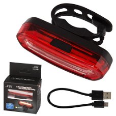 Oplaadbaar LED achterlicht met USB aansluiting