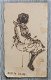 A574 Cecile Walton (toegeschr) inkttekening meisje in jurk - 2 - Thumbnail