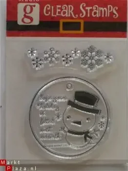 Studio G stamp Kerst snowman - 0
