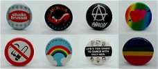 Buttons Studio Brussel - Glamorous - Anarchy - Verboden te Roken - Over The Rainbow, Life's To Shor