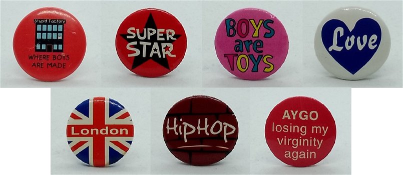 Buttons Stupid Factory Where Boys Are Made - Super Star - Boys Are Toys - Love - London - Hiphop - 0