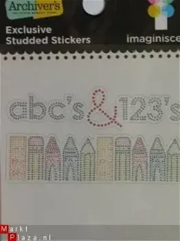 imaginisce studded sticker abc - 0