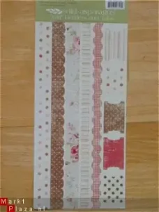 cardstock border and tab stickers XL girl