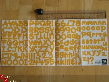 Making memories alphabet stickers sun yellow - 0