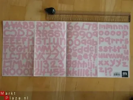 Making memories alphabet stickers pink - 0