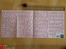 Making memories alphabet stickers pink