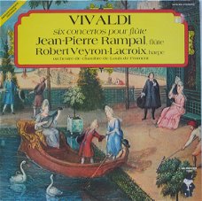 LP - Vivaldi - Six Concertos - Jean-Pierre Rampal, flute - Robert Veyron, harp