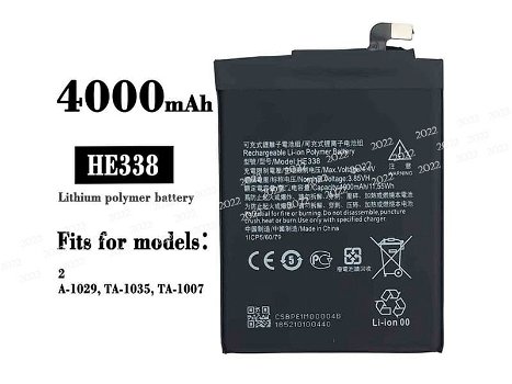 New battery HE338 4000mAh/11.55WH 3.85V for NOKIA 2 - 0