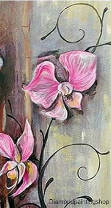 Diamond painting orchid