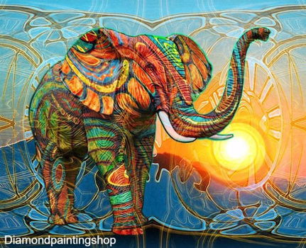 Diamond painting abstract elephant - 0