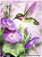Diamond painting bird with purple flowers - 0 - Thumbnail