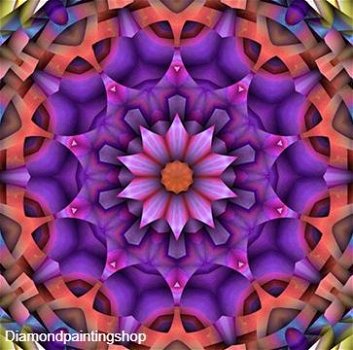 Diamond painting mandala purple - 0