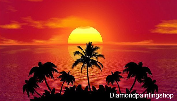 Diamond painting sunset - 0
