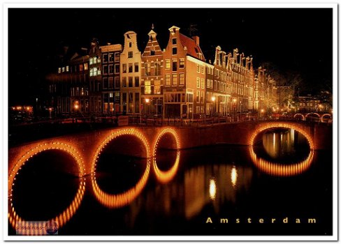 Ansichtkaart: Amsterdam by Night - 0