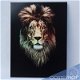 Leeuw met Glitter Effect op Aluminium - 65 x 76 cm - 0 - Thumbnail