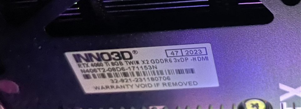 INNO3D Geforce RTX 4060 TI 8GB - 1
