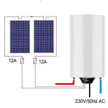 Hybride Solar 100 liter Elektrische boiler, Aparici - 3